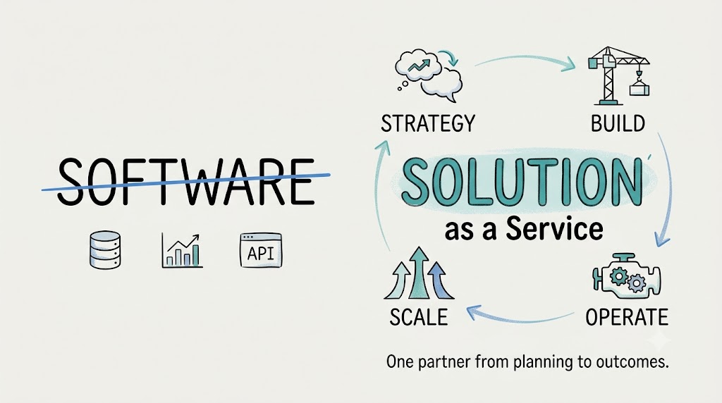 TecSoHub's end-to-end solution lifecycle, from strategy through long-term support